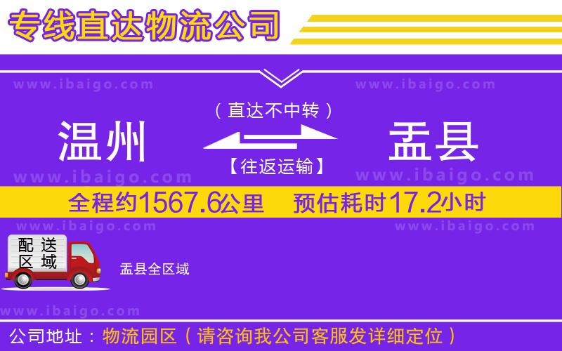 溫州到盂縣貨運 溫州到盂縣貨運